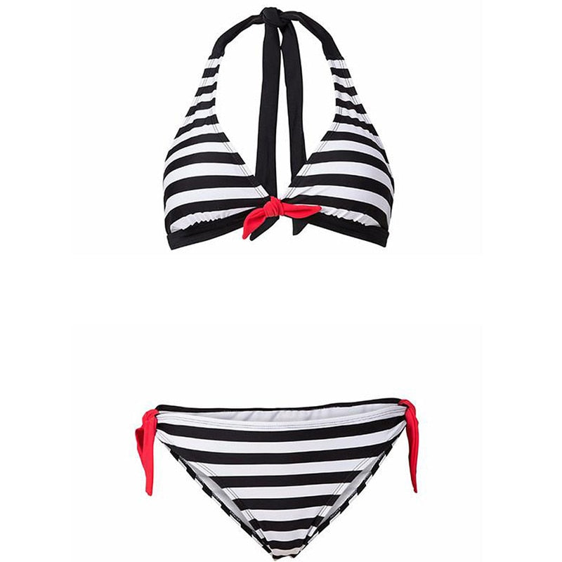 2021 New Swimwear Set Striped Swimsuit Fashion Beachwear Bathing Suit Stripe Female Swimwear Bathing Suit Bikinis