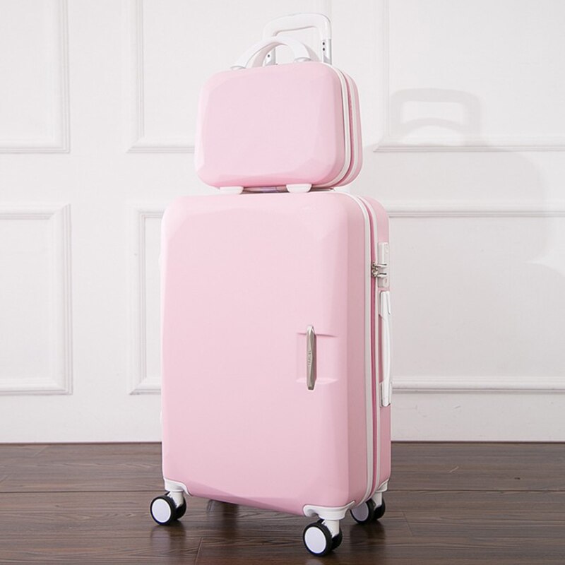 TRAVEL TALE 20" Abs Travel Suitcase Bag Spinner Hard Side Trolley Travel Luggage Set With Handbag