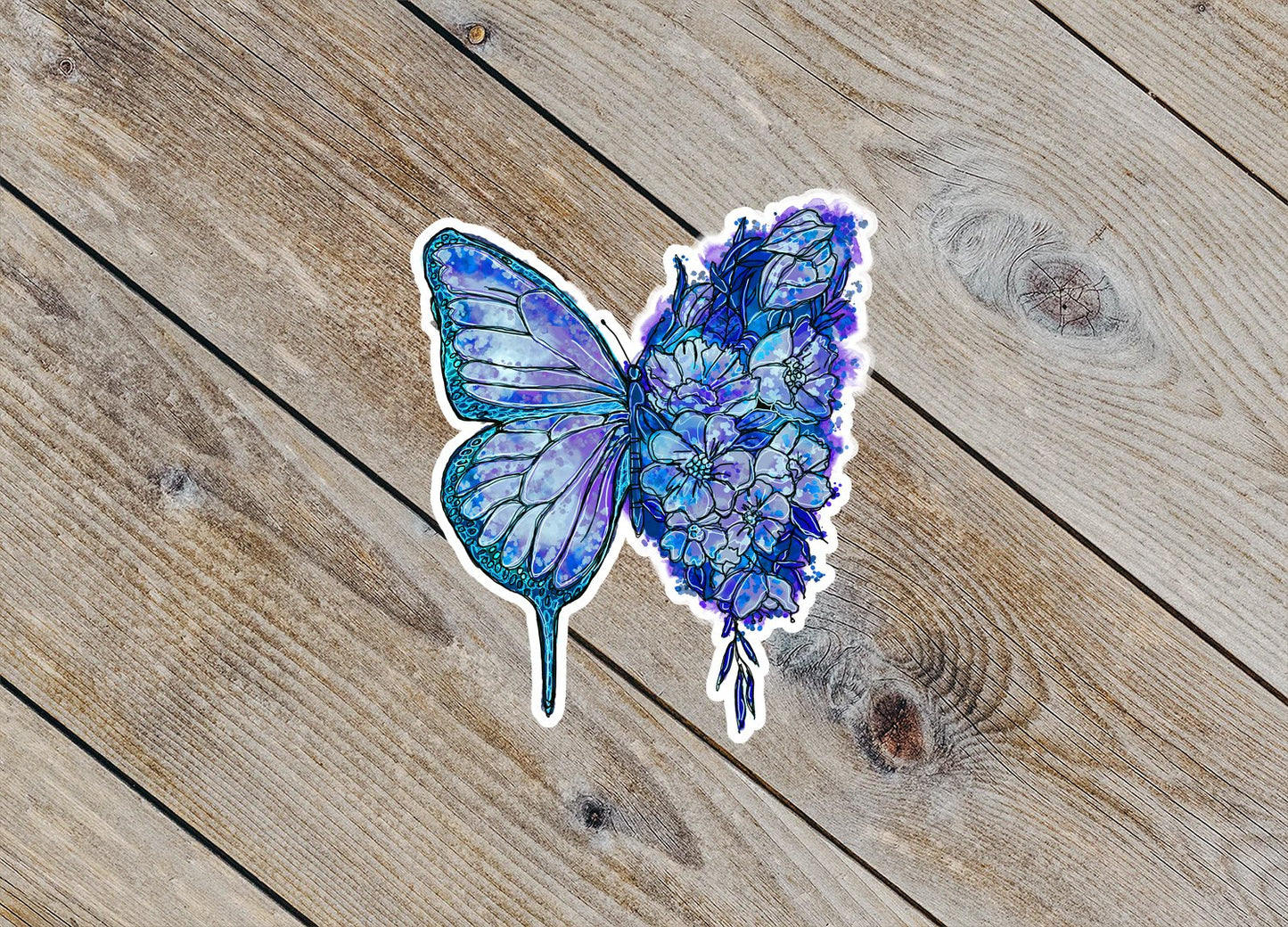 Watercolor Butterfly Sticker