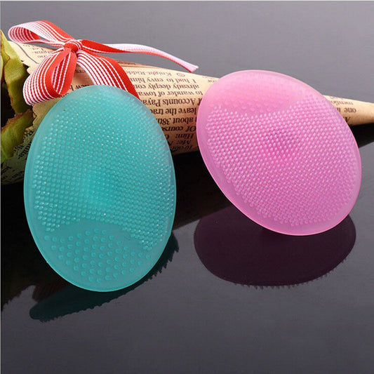 1PCS Facial Exfoliating Brush Infant Baby Soft Silicone Wash Face Cleaning Pad Skin SPA Scrub Cleanser Tool for Bath Accessories