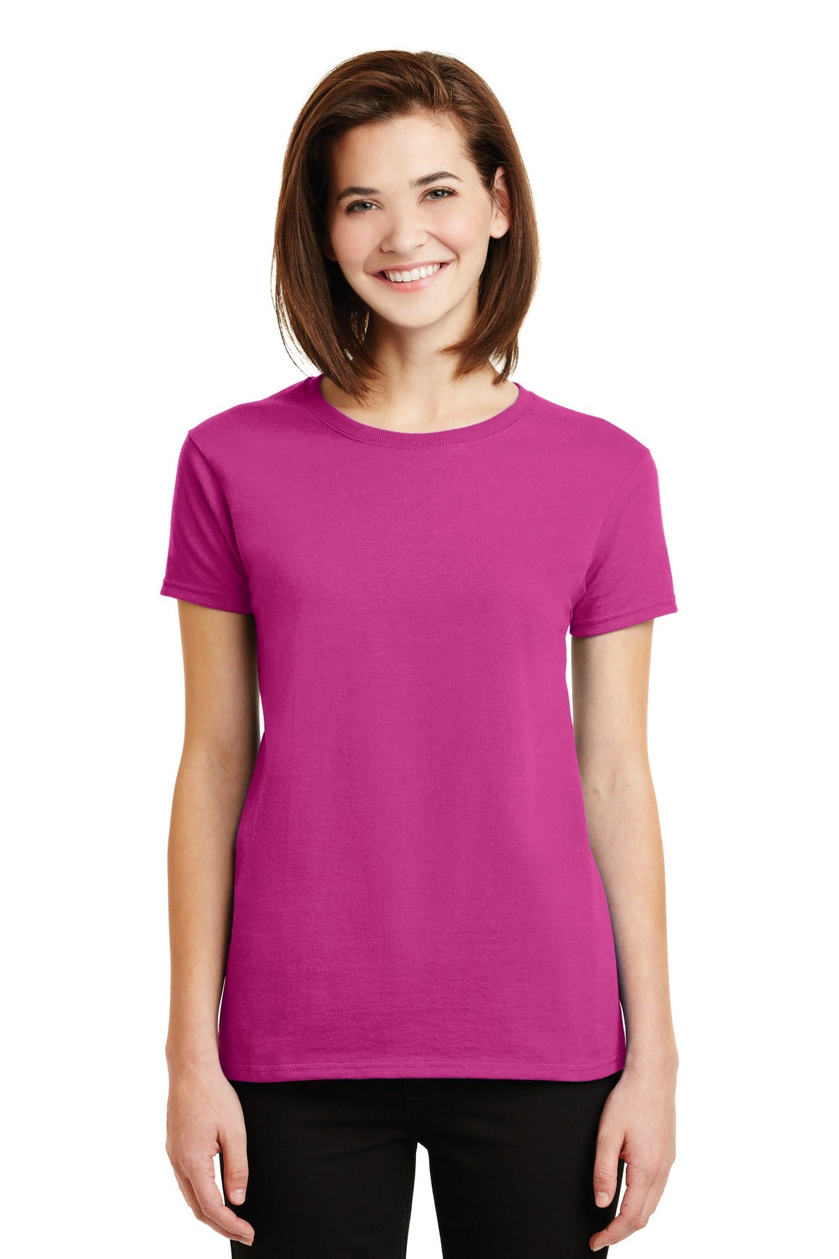 GildanÂ® Women's Ultra CottonÂ® 100% US Cotton T-Shirt. 2000L