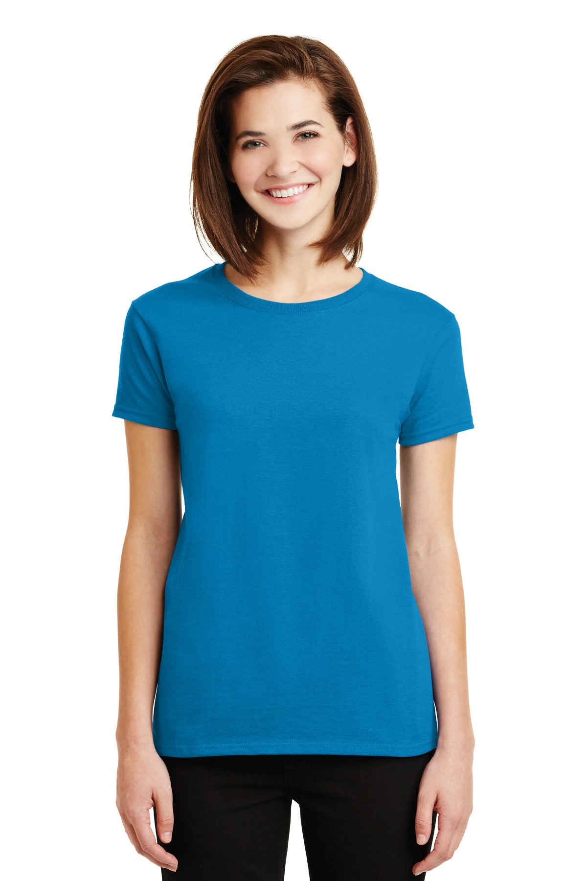 GildanÂ® Women's Ultra CottonÂ® 100% US Cotton T-Shirt. 2000L