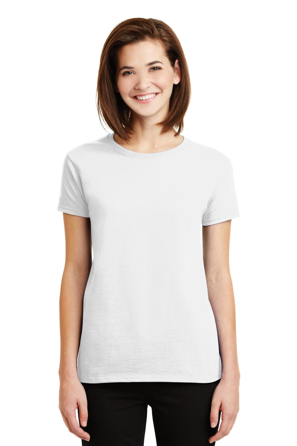 GildanÂ® Women's Ultra CottonÂ® 100% US Cotton T-Shirt. 2000L