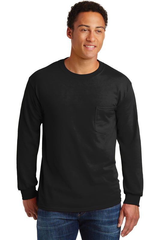 GildanÂ® - Ultra CottonÂ® 100% US Cotton Long Sleeve T-Shirt with Pocket.  2410