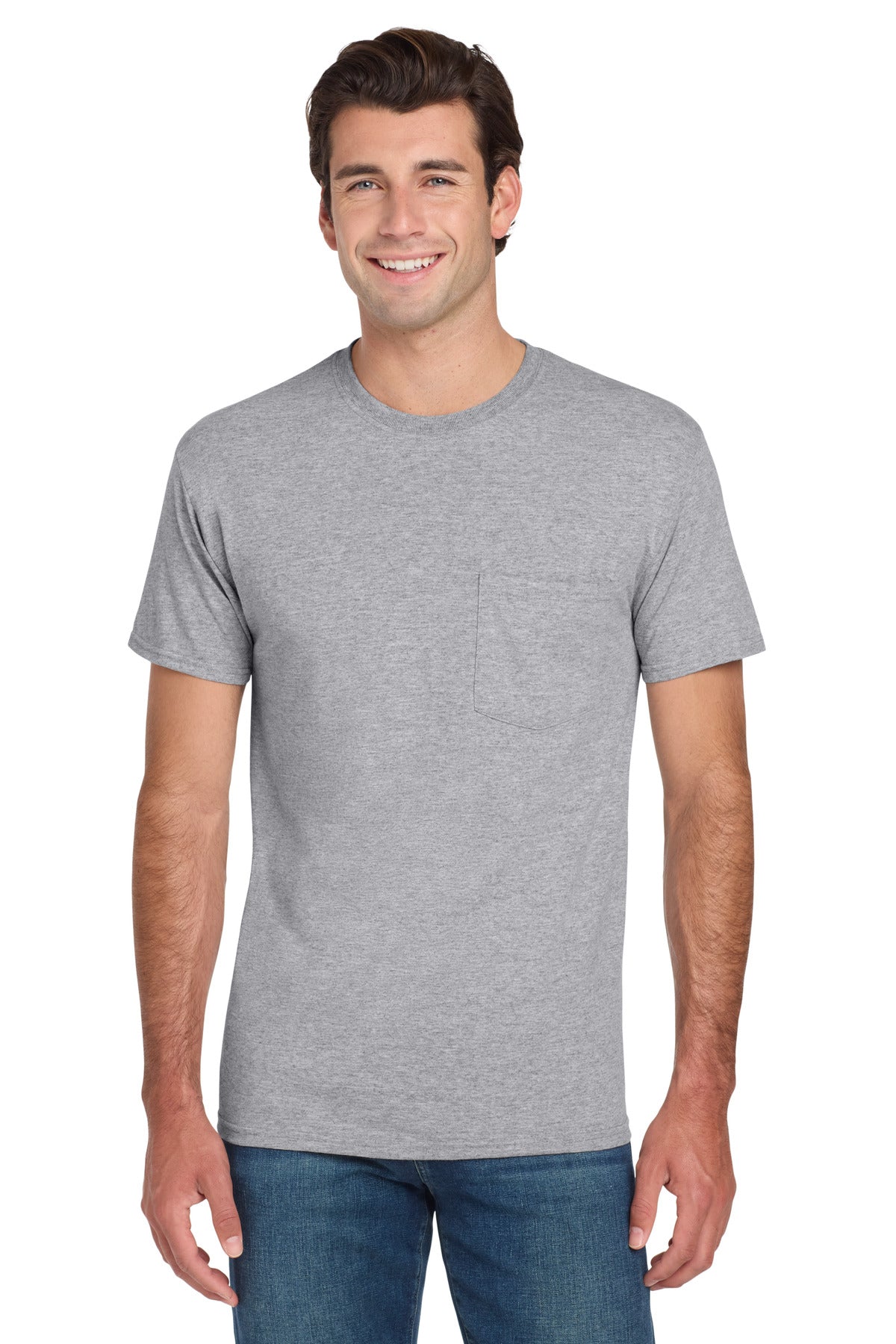 Jerzees? -  Dri-Power? 50/50 Cotton/Poly Pocket T-Shirt.  29MP