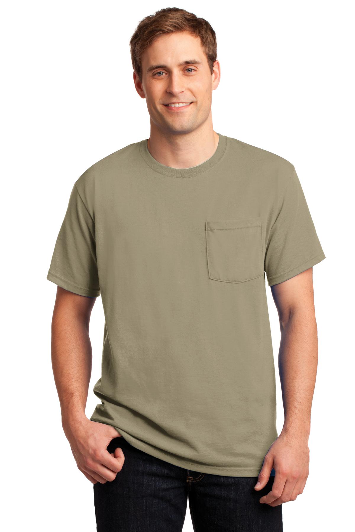 Jerzees? -  Dri-Power? 50/50 Cotton/Poly Pocket T-Shirt.  29MP