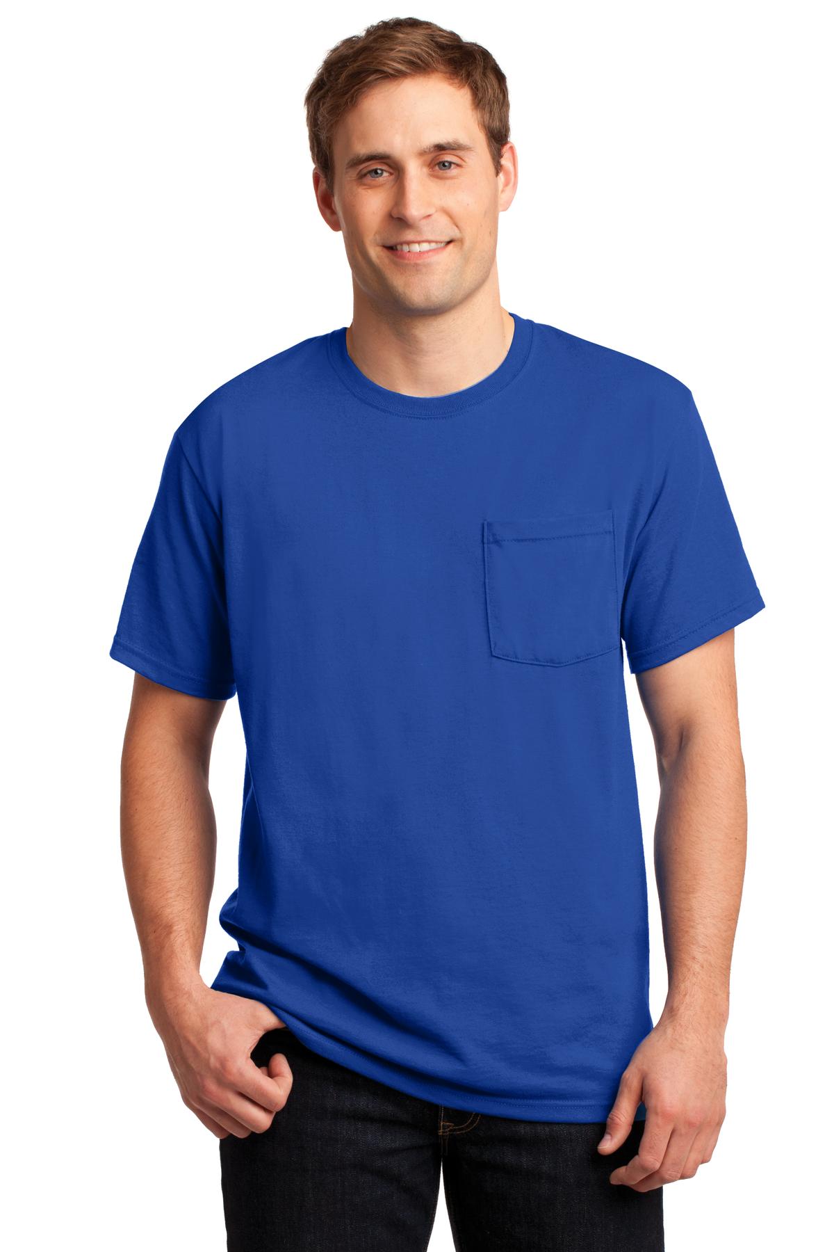 Jerzees? -  Dri-Power? 50/50 Cotton/Poly Pocket T-Shirt.  29MP