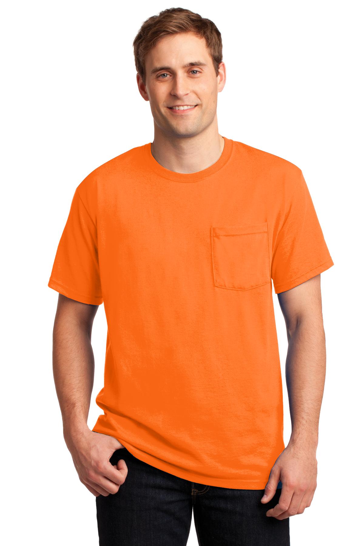 Jerzees? -  Dri-Power? 50/50 Cotton/Poly Pocket T-Shirt.  29MP