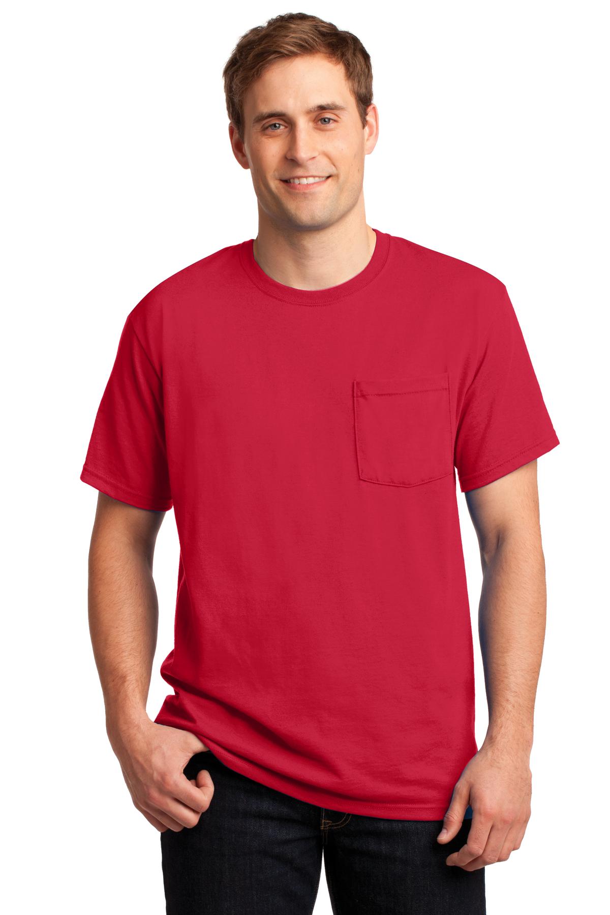 Jerzees? -  Dri-Power? 50/50 Cotton/Poly Pocket T-Shirt.  29MP