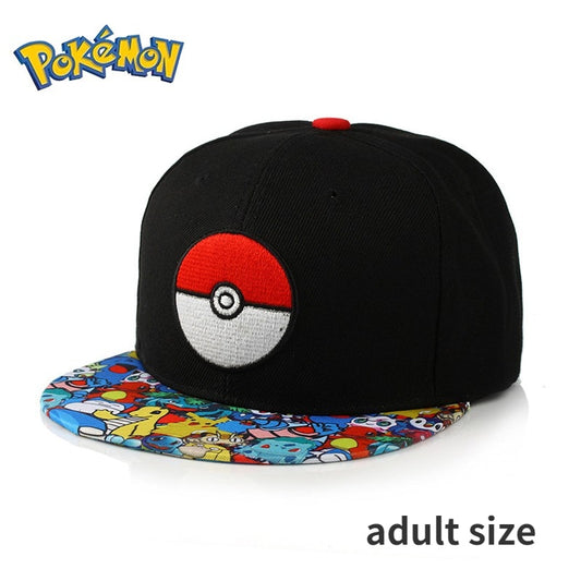 Pokemon Pikachu Baseball Cap Anime Cartoon Figure Cosplay Hat Adjustable