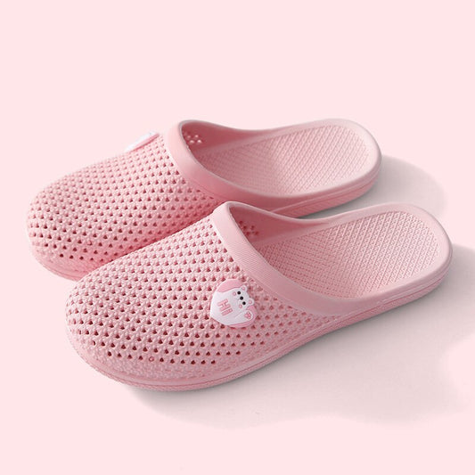 Female Home Slippers Close Toe Cut-out Summer Shoes Woman Fashion Slides Anti