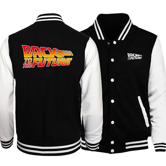 Back To The Future Fashion Baseball Jacket Men Classic Movie Series Jackets Cas