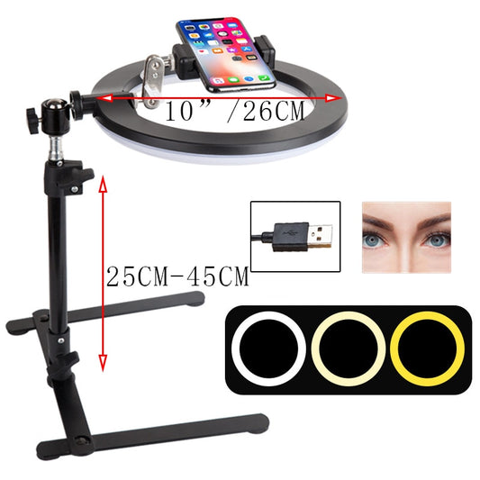 Video Youtube Fill Ring Light Lamp Live COOK 26CM Photography Lighting Phone Ri