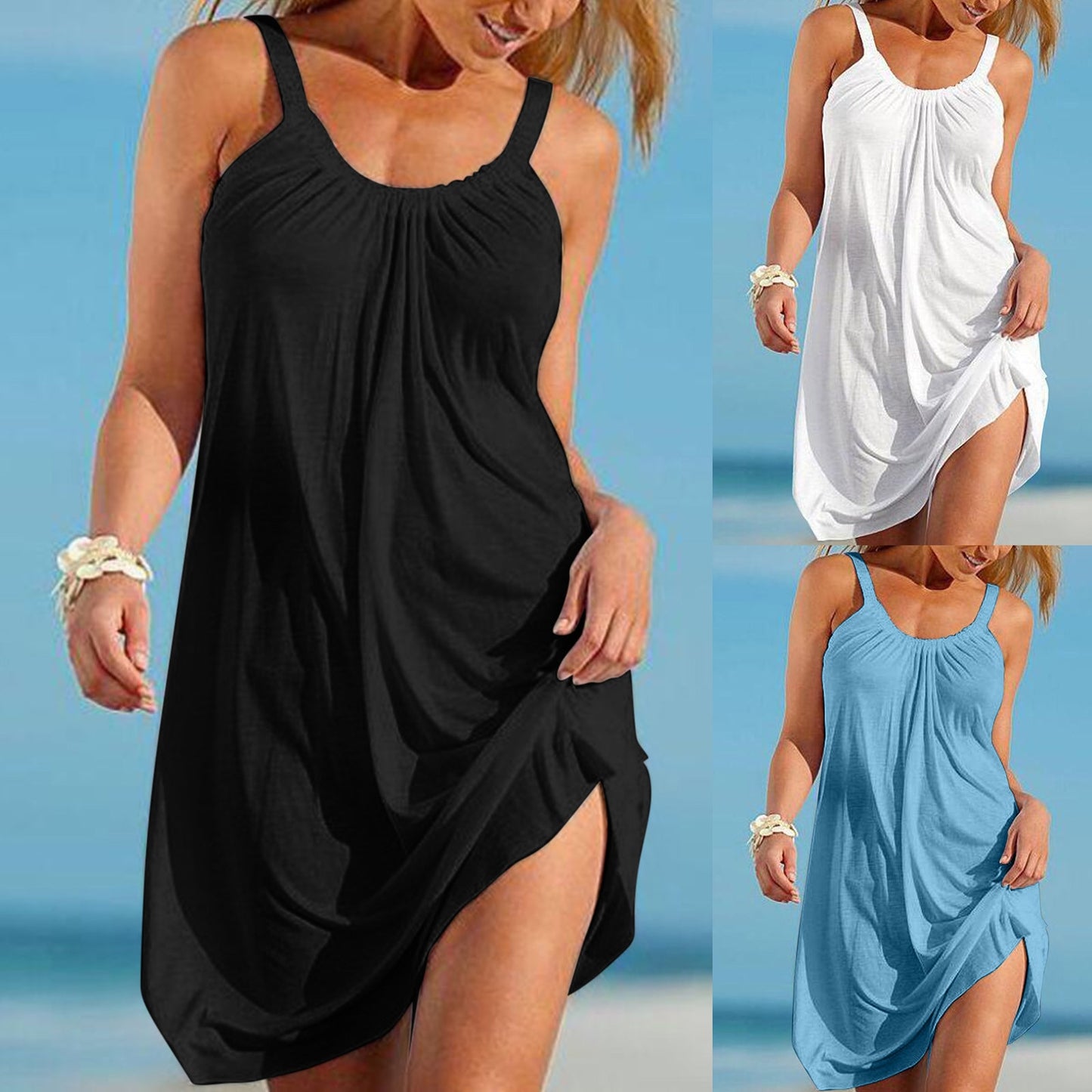 Summer Dresses for Women 2023 Beach Style Casual Loose Plus Size Dress Ladies S