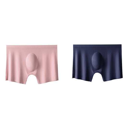 2Pcs Men Panties Mens Ice Silk Boxers Seamless Underwear Man Ultra-thin