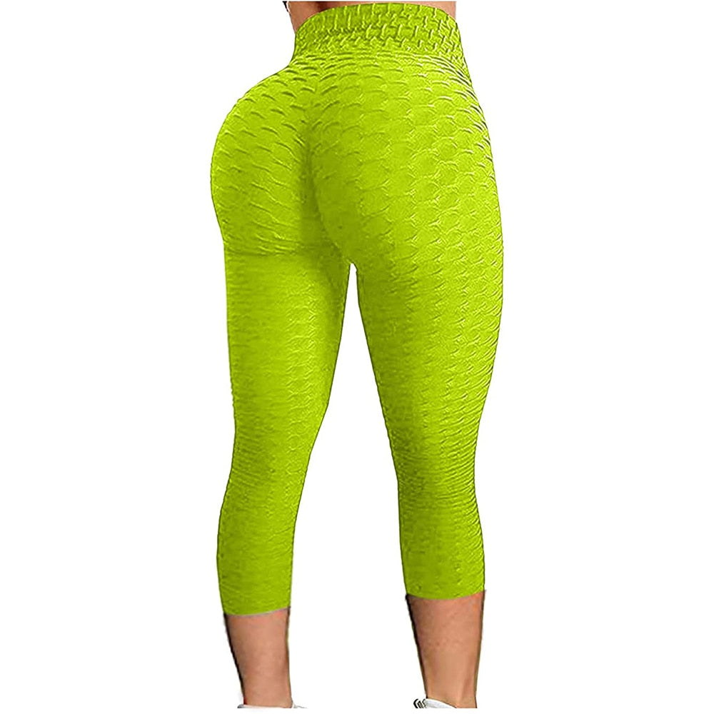 Calf-length Yoga Running Leggings High Waist Workout Push Up Legging Sport Women