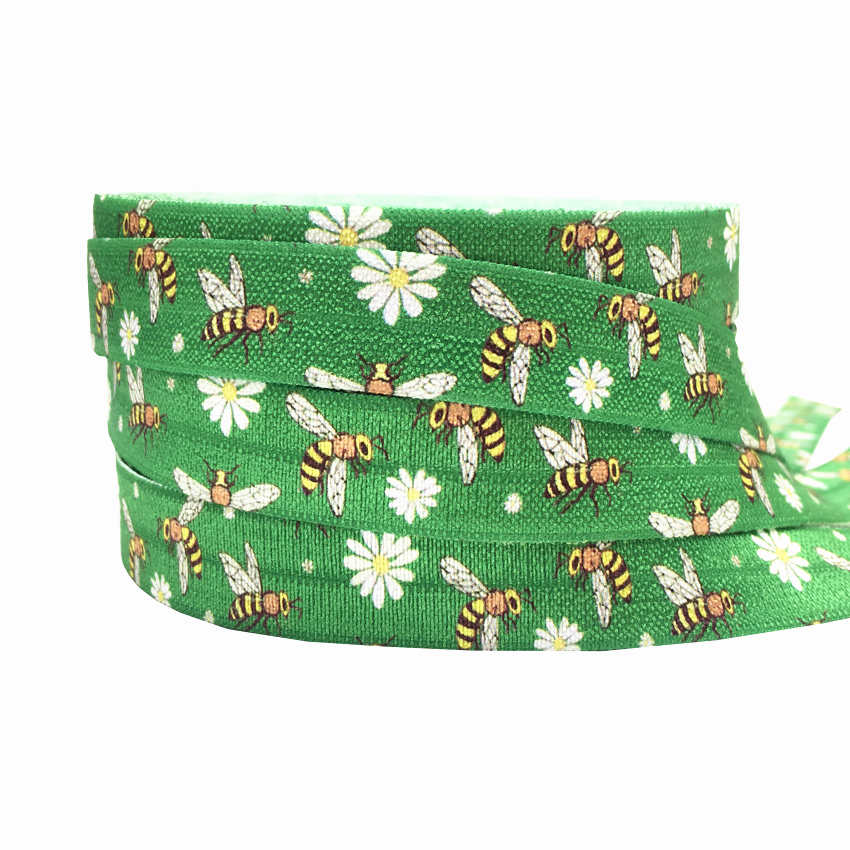 10Yards 16mm Cute animal Fold over Elastic bands Baby Headband DIY FOE