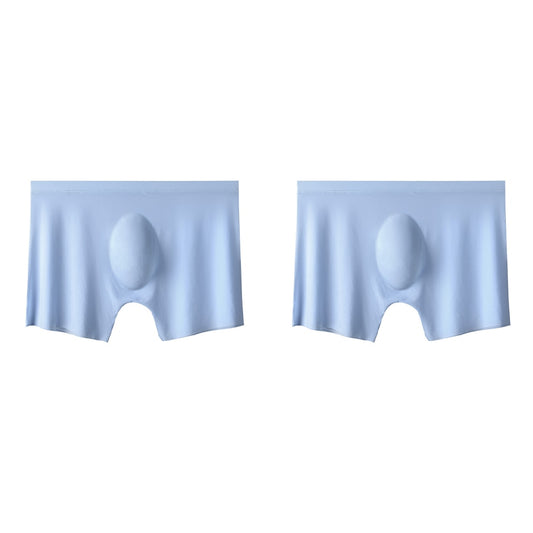 2Pcs Men Panties Mens Ice Silk Boxers Seamless Underwear Man Ultra-thin