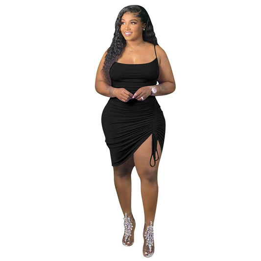 Plus Size Clothing Dress Women Wholesale Elegant Party Outfits Bandage Draped Ta