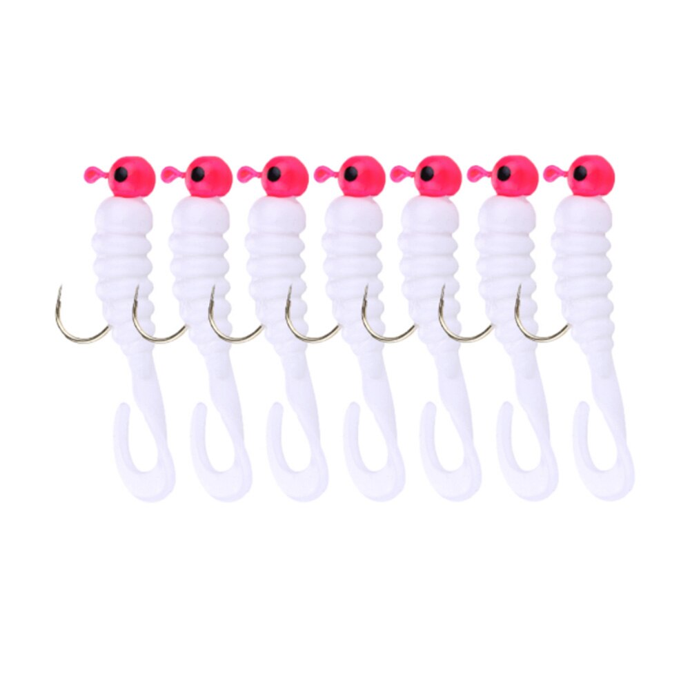 7pcs/Lot 1.75g Soft Fishing Lure Worm Lure With Swimming Tail Plastic Fishing Wo