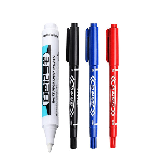 1/4Pcs White Permanent Paint Pen set for Wood Rock Plastic Leather Glass