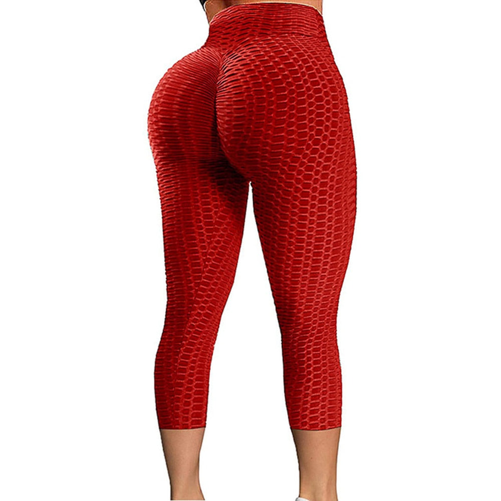 Calf-length Yoga Running Leggings High Waist Workout Push Up Legging Sport Women