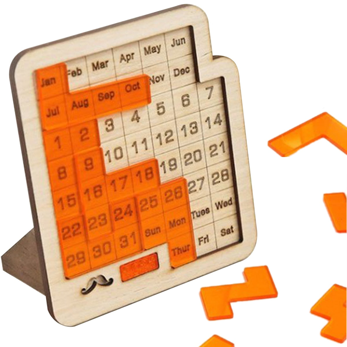 Daily Calendar Puzzle Wooden Calendar Play a Different Puzzle to Display the Dat