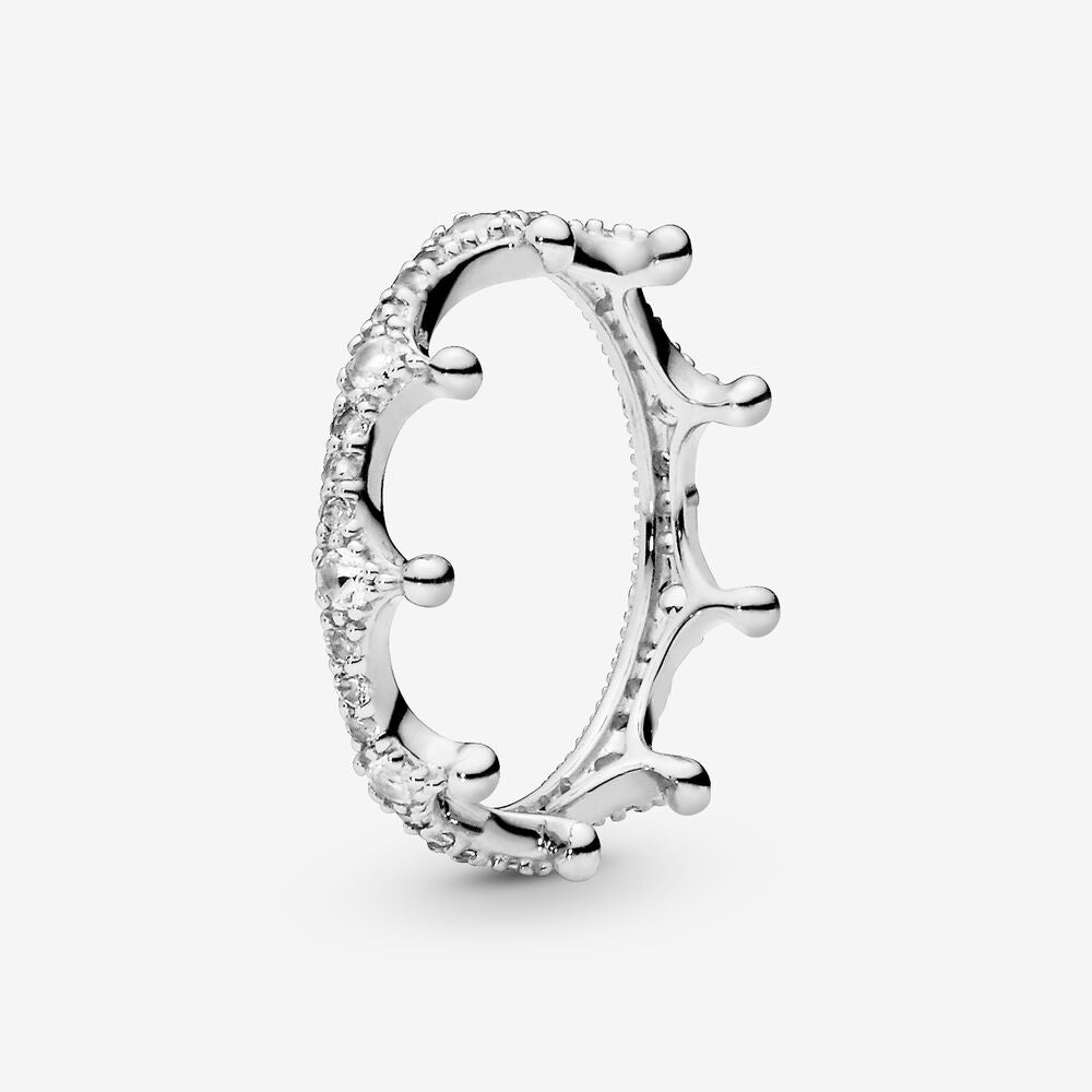 925 Sterling Silver Rings For Women Original Crown Heart Wishbone