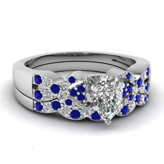 CAOSHI Fashion Wedding Ring Set for Women Dazzling Square Zirconia Luxury