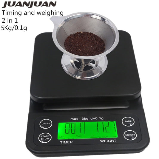 Smart Coffee Scales Digital Kitchen Scale Weight With Timer Electronic LCD Displ