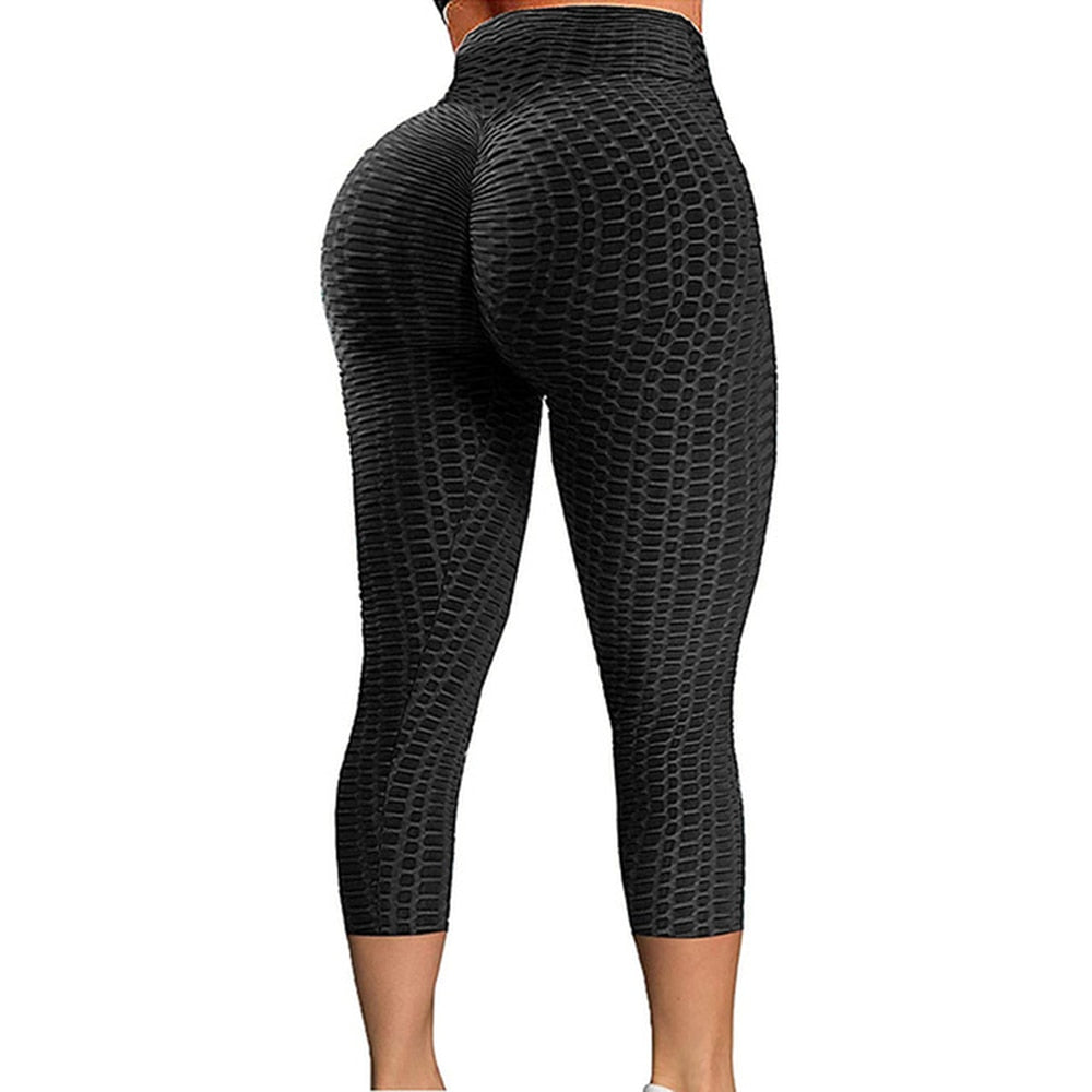 Calf-length Yoga Running Leggings High Waist Workout Push Up Leggins Sport Women