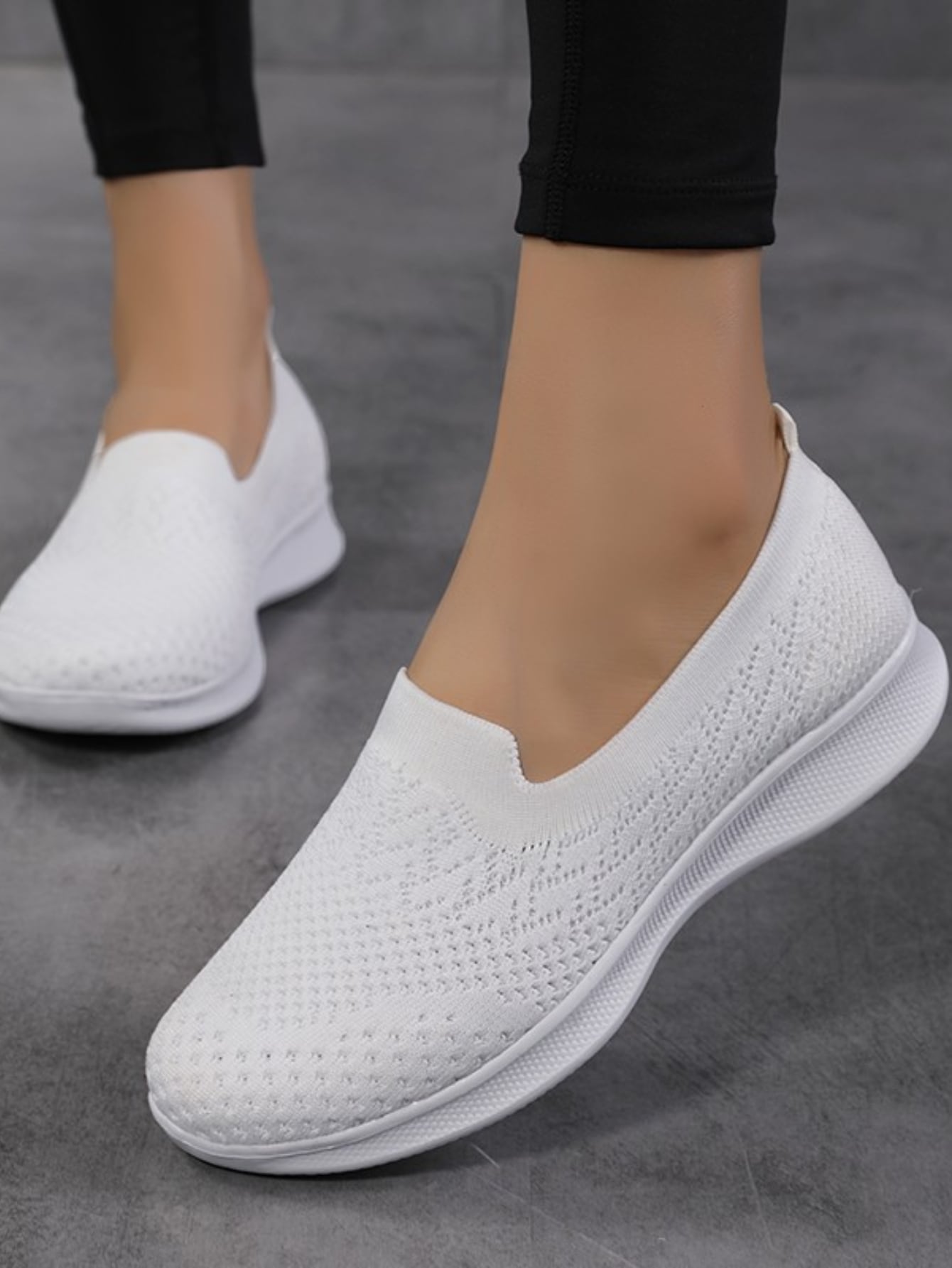 Sporty Sneakers For Women, Patch Decor Slip On Shoes