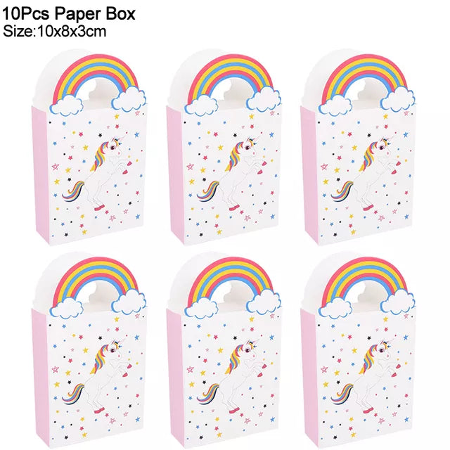 Unicorn Paper Candy Gift Bag Unicorn Party Cookie Popcorn Box for Kids Girl Birt