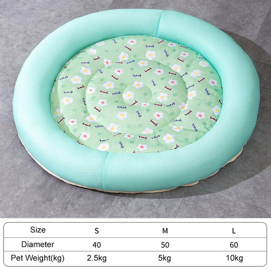 Round Pet Cat Mat Summer Cooling Mat Ice Pad Dog Cat Sleeping Mats For Small