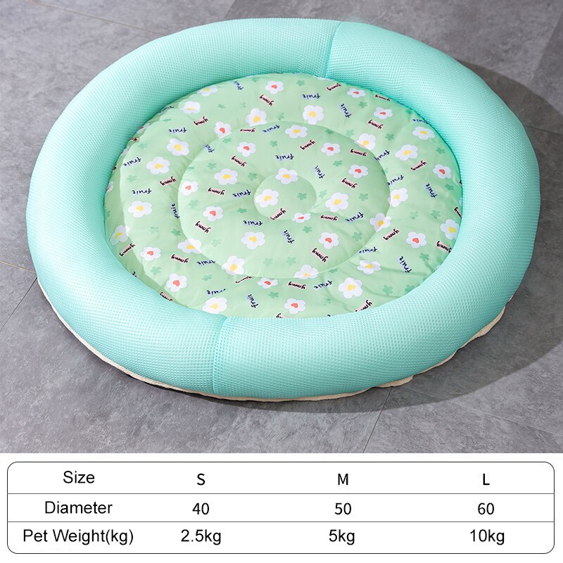 Round Pet Cat Mat Summer Cooling Mat Ice Pad Dog Cat Sleeping Mats For Small