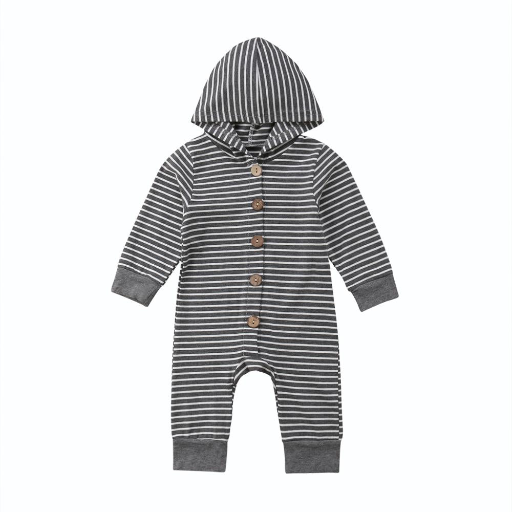 Pudcoco US Stock 0-24M Toddler Baby Kids Boys Girls Infant Hooded Romper Long Sl