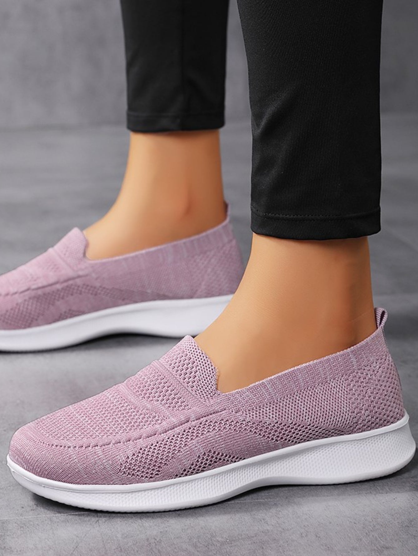 Sporty Sneakers For Women, Patch Decor Slip On Shoes