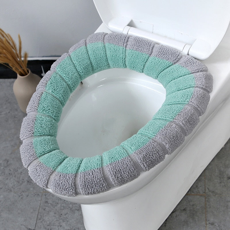 Winter Bathroom Products Toilet Seat Cover Warmer Fleece Thick Soft