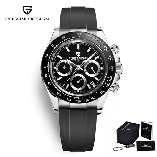 2023 New PAGANI DESIGN Quartz Watch Men Top Brand Automatic Date Wristwatch Sil