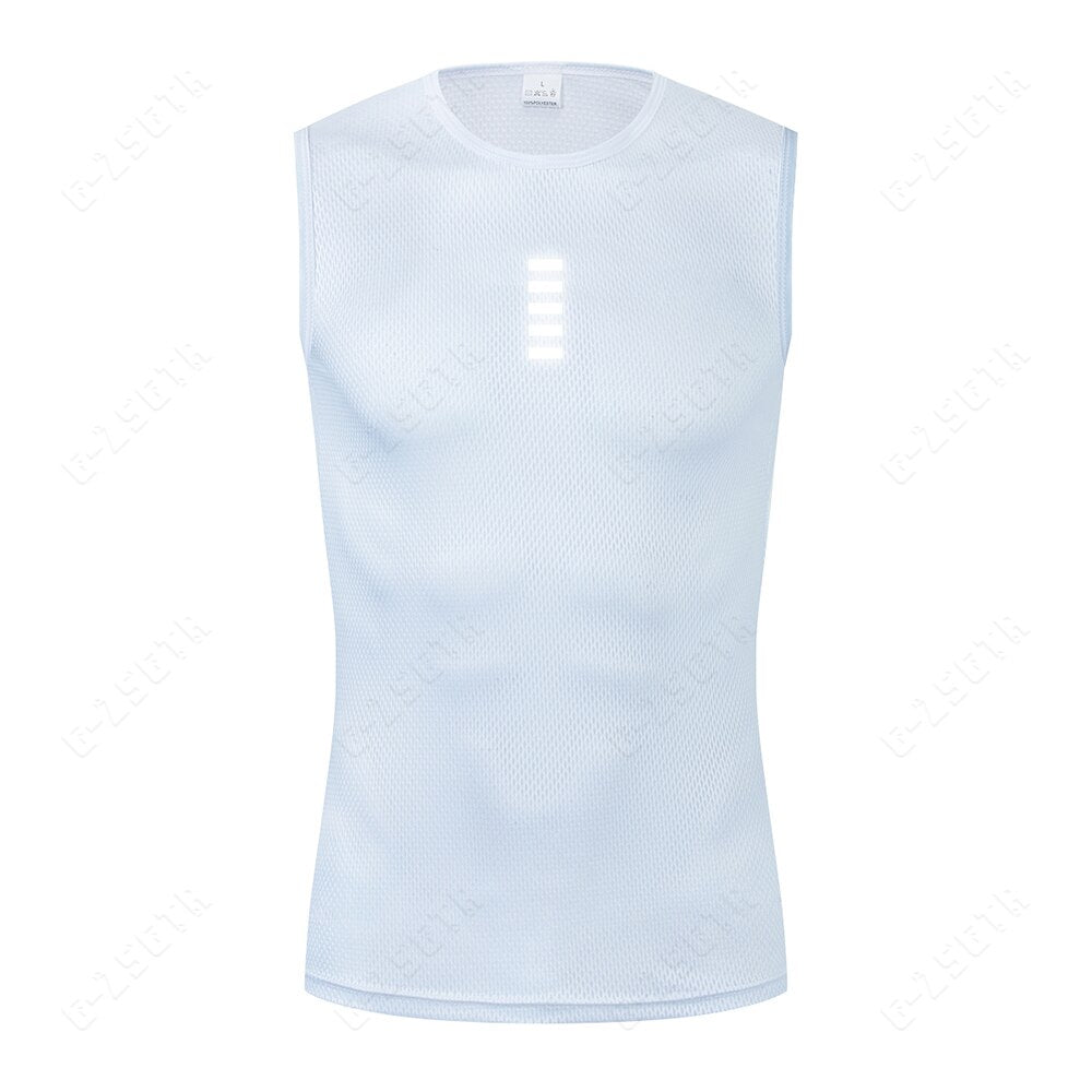 Cycling Underwear Sport Base Layer White Cycling Jersey Reflective Vest Men