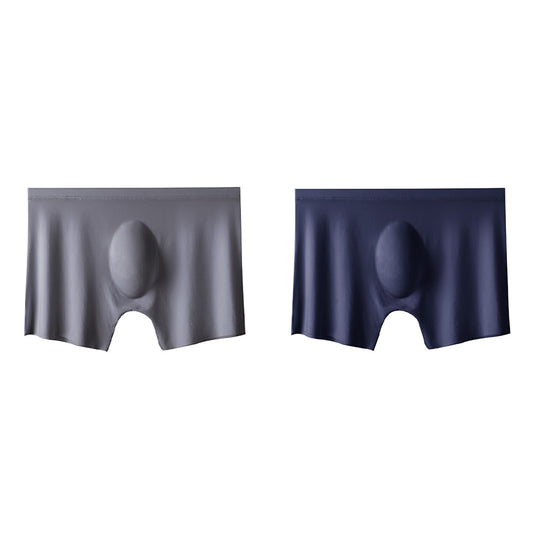 2Pcs Men Panties Mens Ice Silk Boxers Seamless Underwear Man Ultra-thin