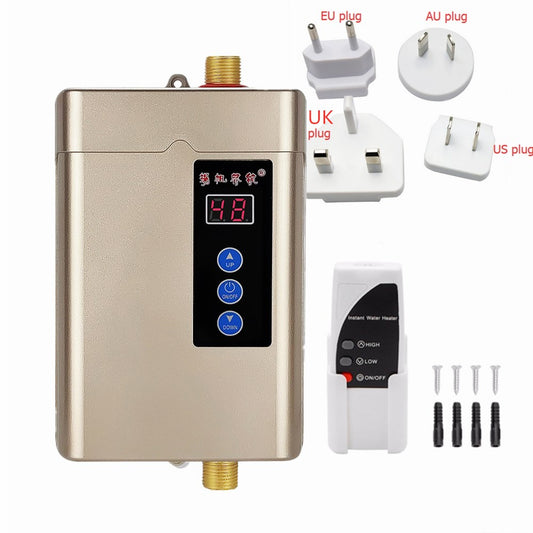 Mini Electric Water Heater 3000W Tankless Instantaneous Home Bathroom Shower Hot