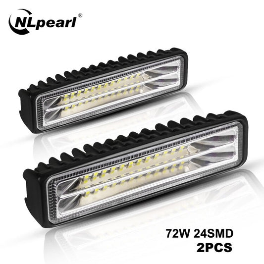 Nlpearl Light Bar/Work Light Led Fog Lights Off Road 4x4 48W Spot Beam Led Light