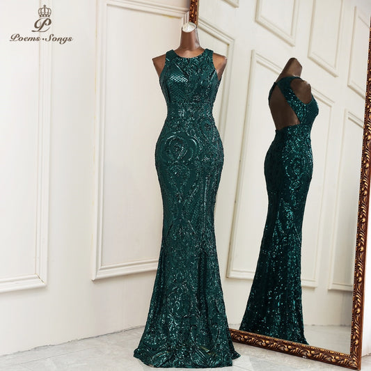 New evening dresses long formal dress women elegant mermaid vestidos de fiesta