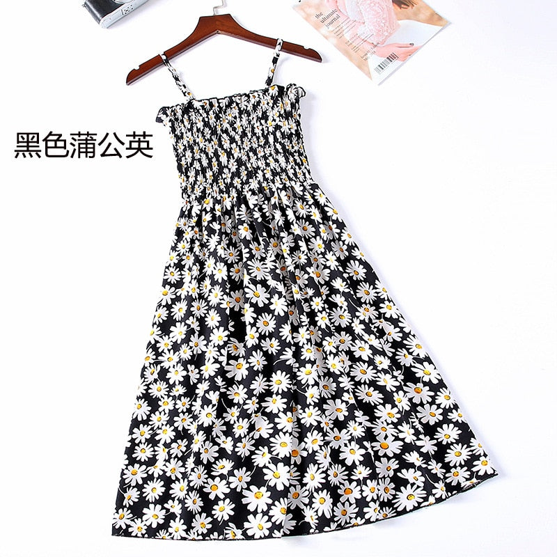 45 Color Summer Strapless Pleated Women Chiffon Dresses Female High Waist