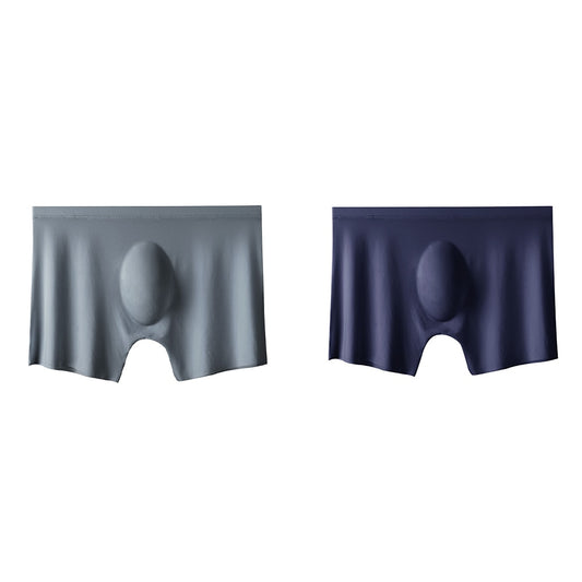 2Pcs Men Panties Mens Ice Silk Boxers Seamless Underwear Man Ultra-thin