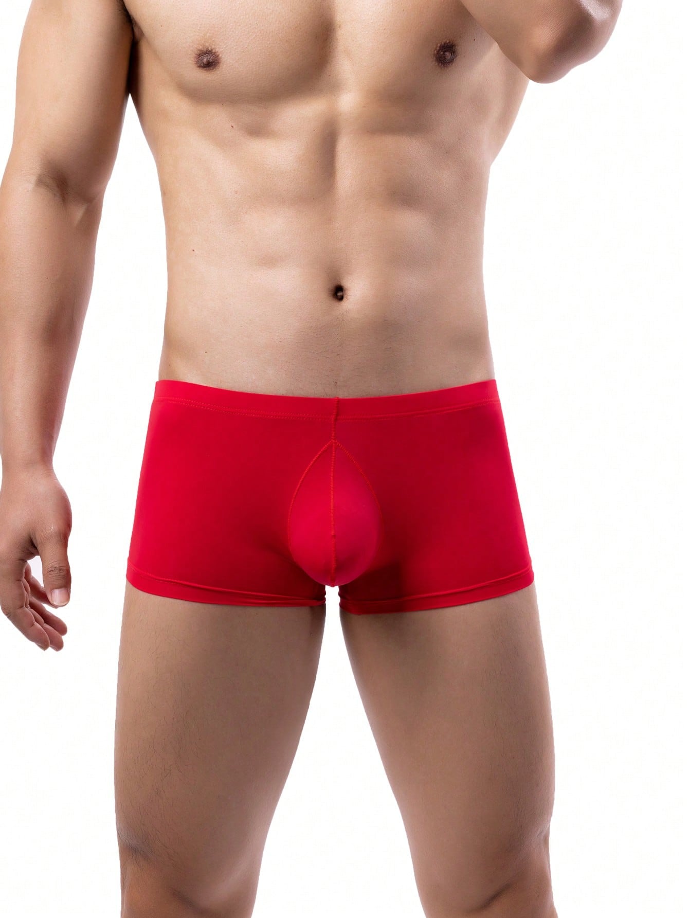 Men Solid Boxer Brief