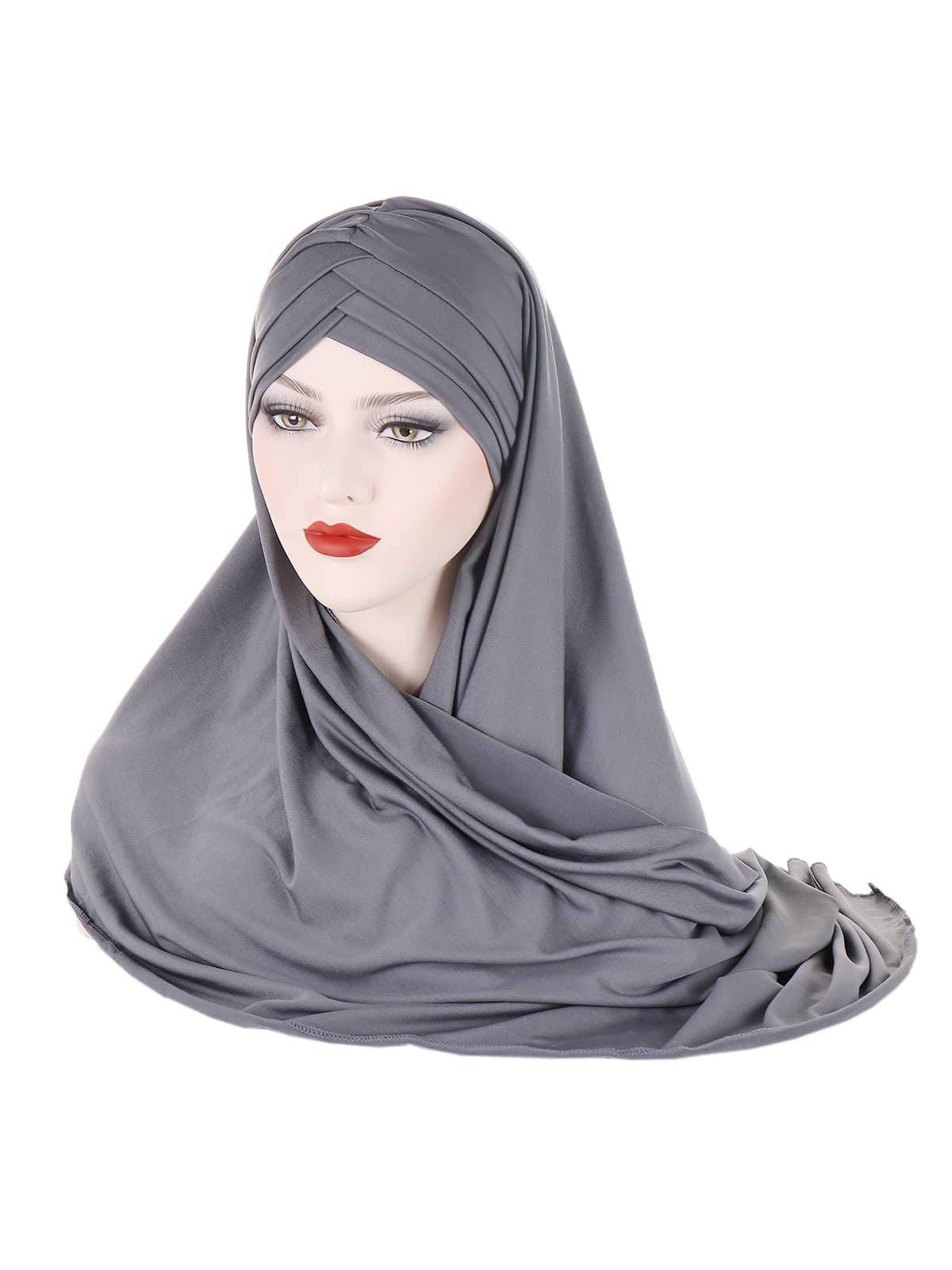 1pc Women's Solid Color Scarf Style Muslim Hijab