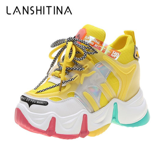 New Women Chunky Sneakers 2020 Summer Platform Sneakers Ladies Brand Wedges