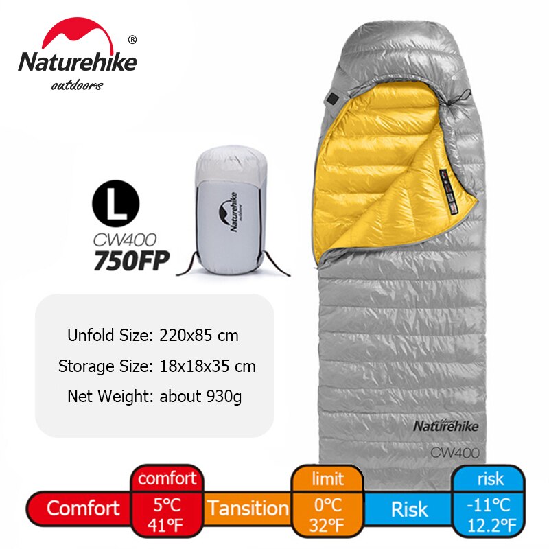 Naturehike cw400 Sleeping Bag Lightweight Goose Down Sleeping Bag Winter Sleepi